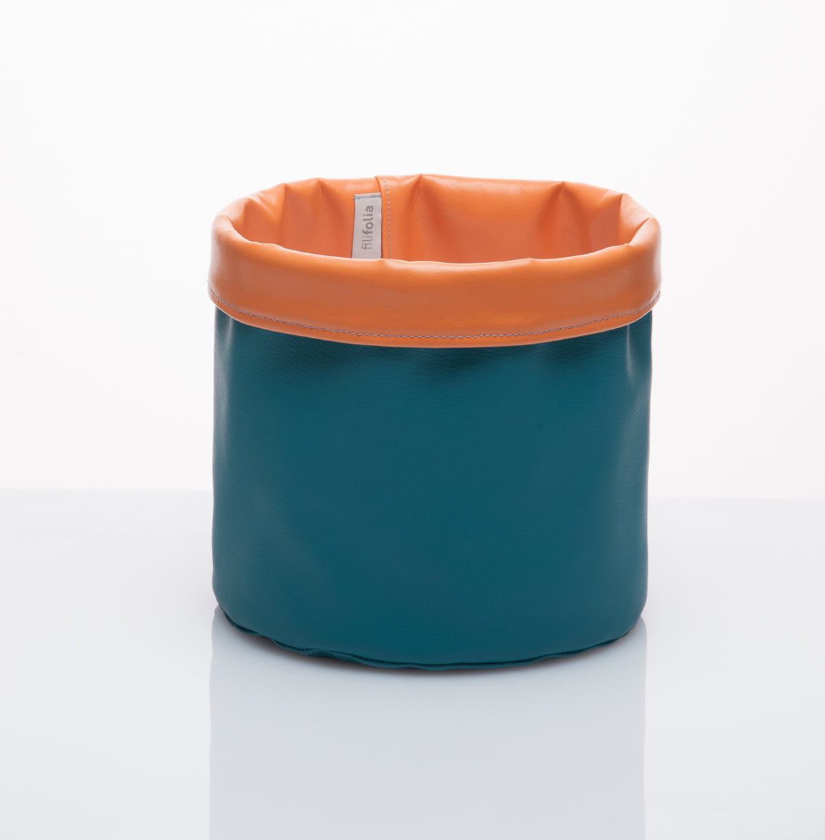 Cache-pot doubleface Arancio/Acquamarina